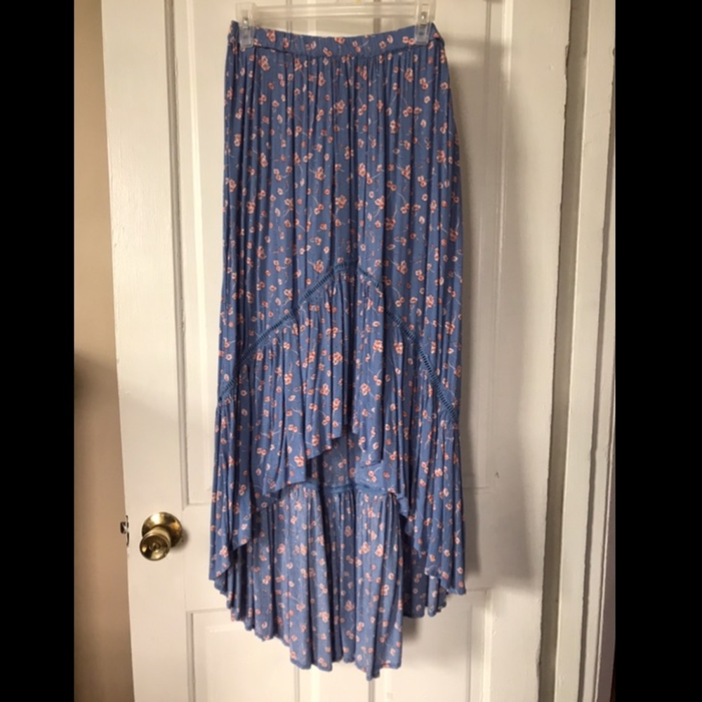 High-Low Floral Skirt